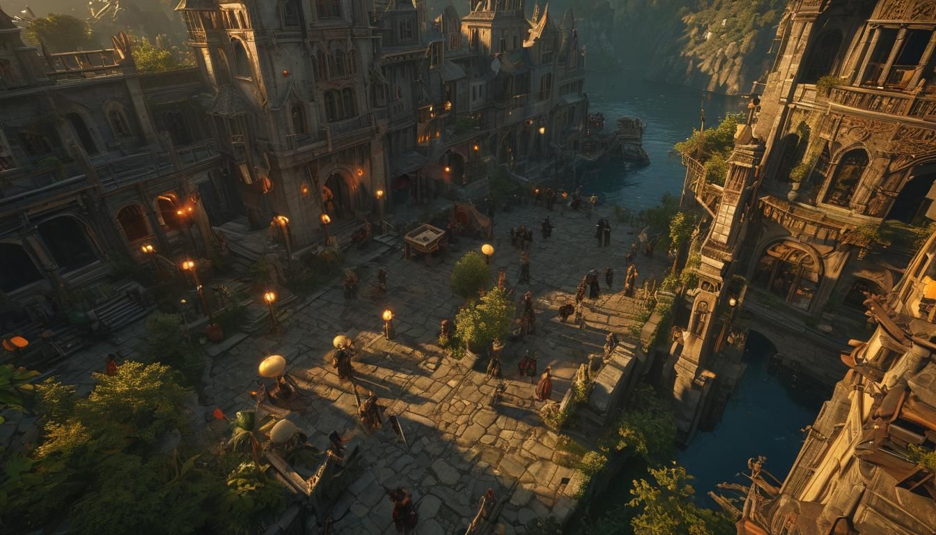 Dark Fantasy Landscape with Dynamic Lighting