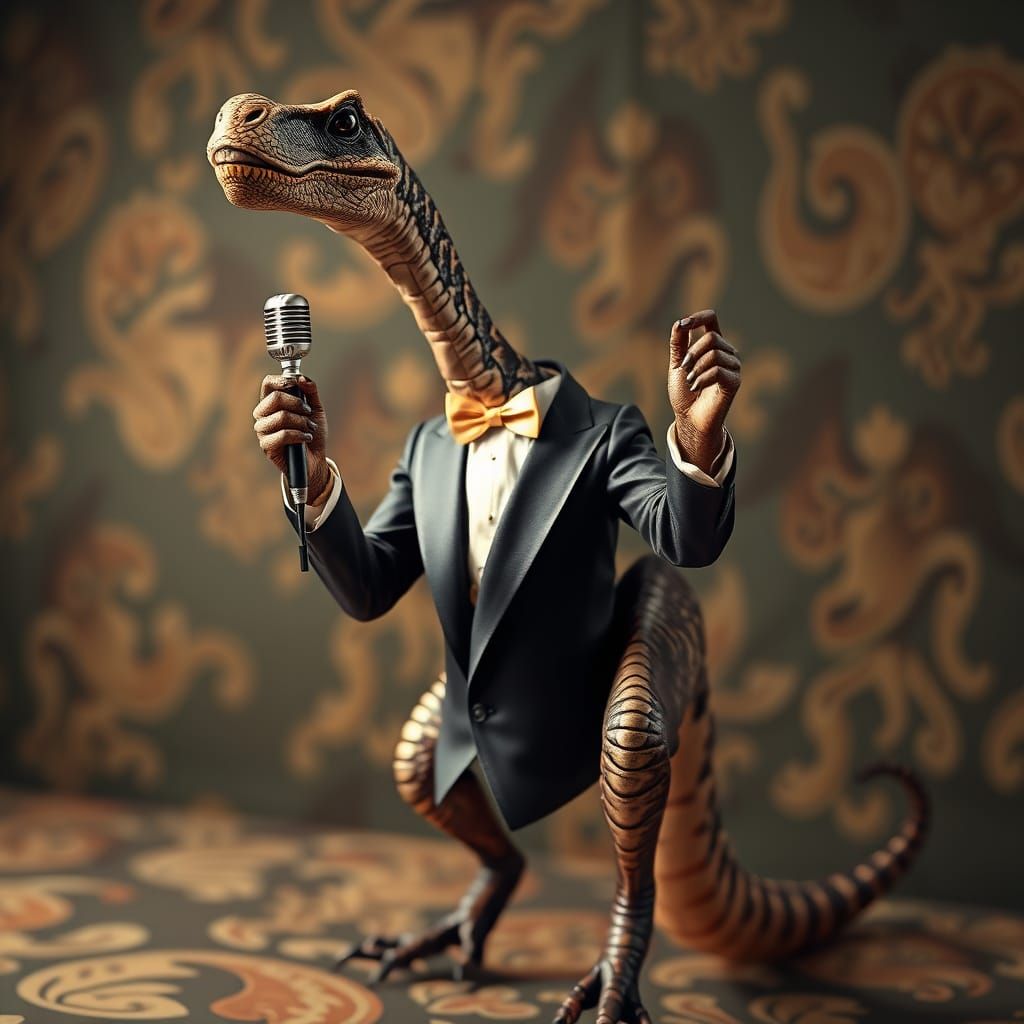 Elegant Velociraptor Entertainer