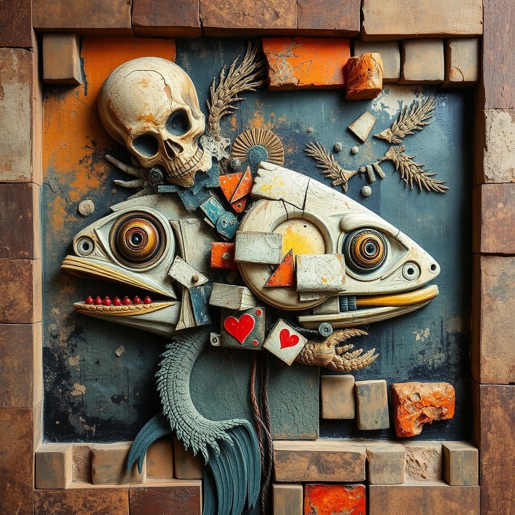 Dürer-esque Abstract Machine with Exploding Heads