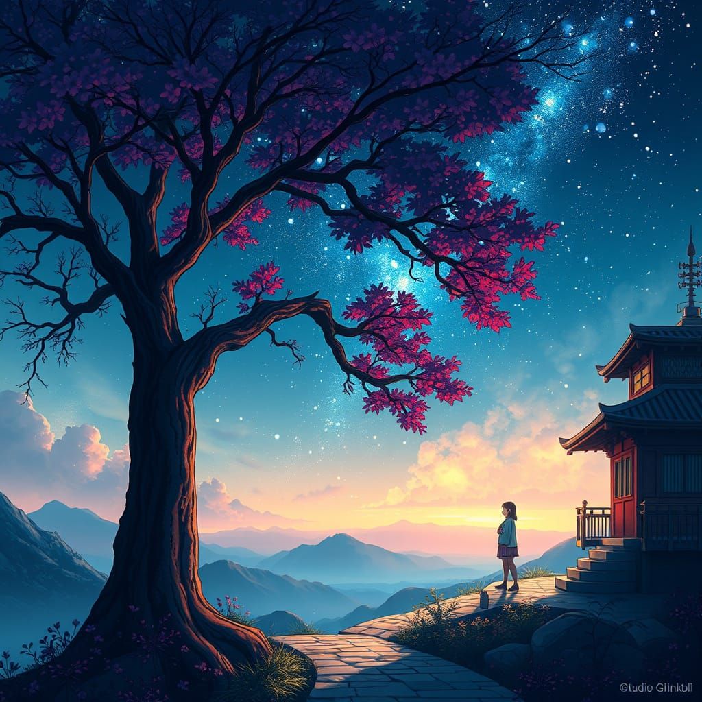 Surreal Anime Dreamscape in Vibrant Colors
