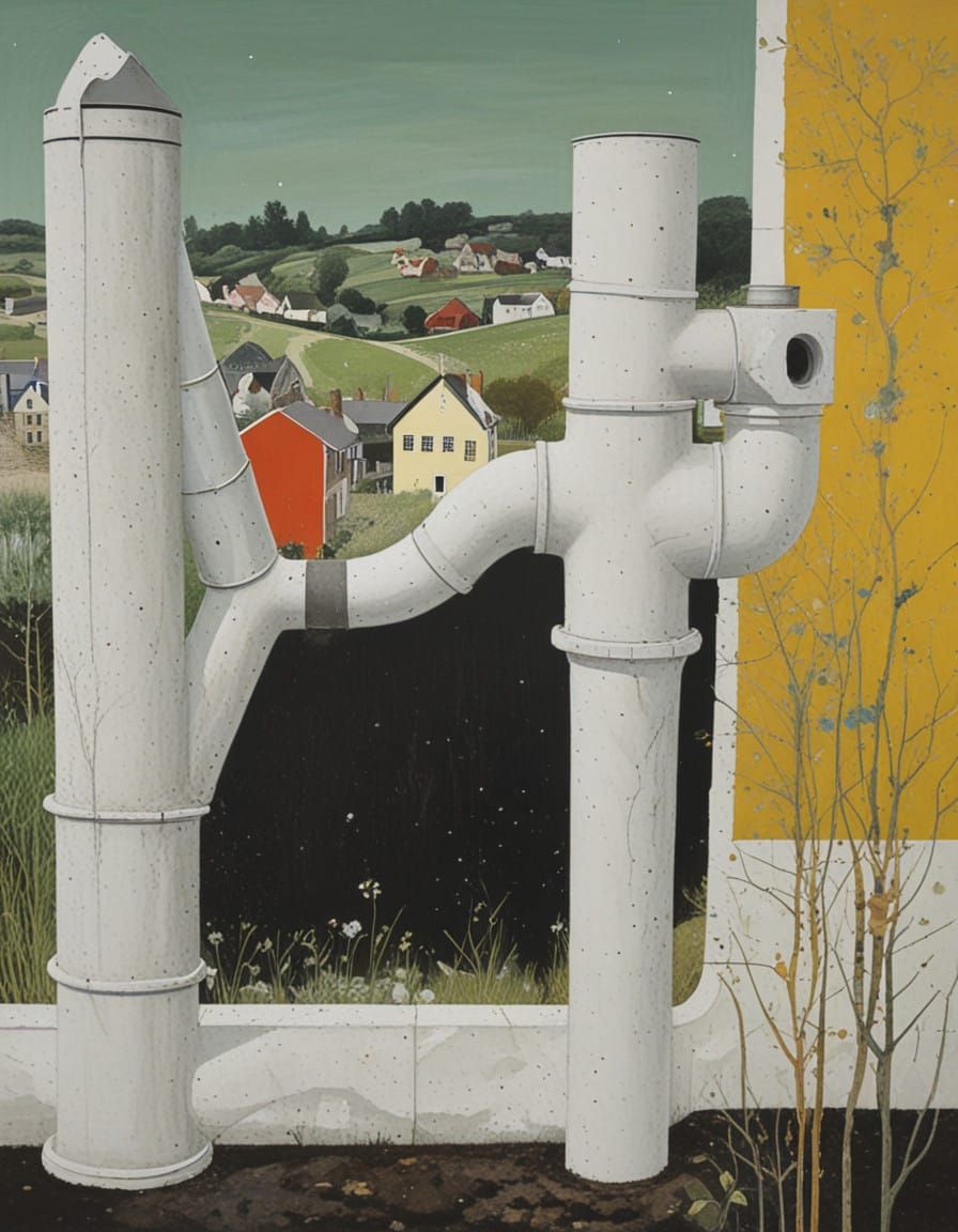 Landscape with Abandoned Industrial Infrastructure