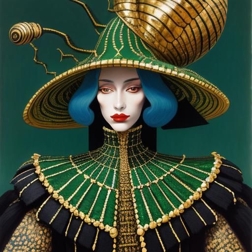 Paris Model in Caterpillar Coat, Surrealist Style