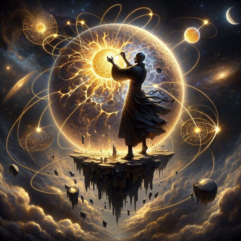 Mending of Fractured Suns: A Fantasy Scene