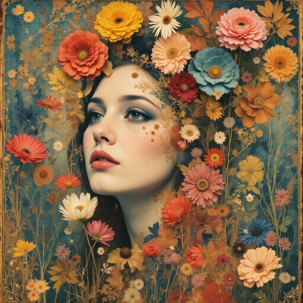 Floral Reclamation: A Surreal Organic Portrait