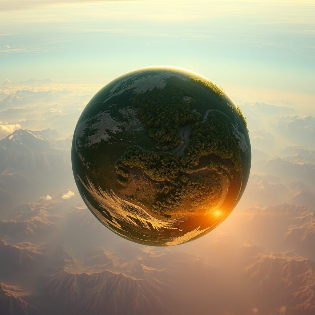 Breathtaking Earthscape in Vibrant, Photorealistic Style