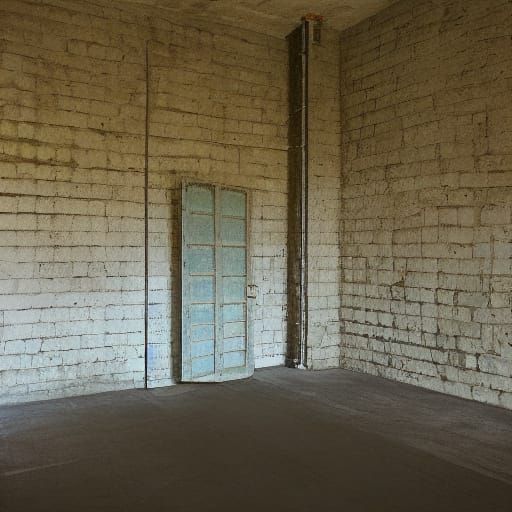 Dramatic Prison Cell in a Monochromatic Aesthetic