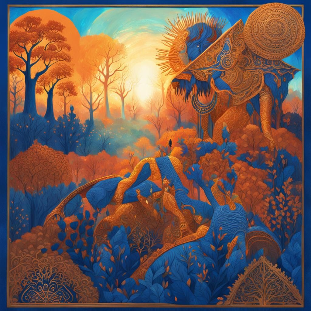 Kamala Harris Overlooking Mystical Forest: Fantasy Art