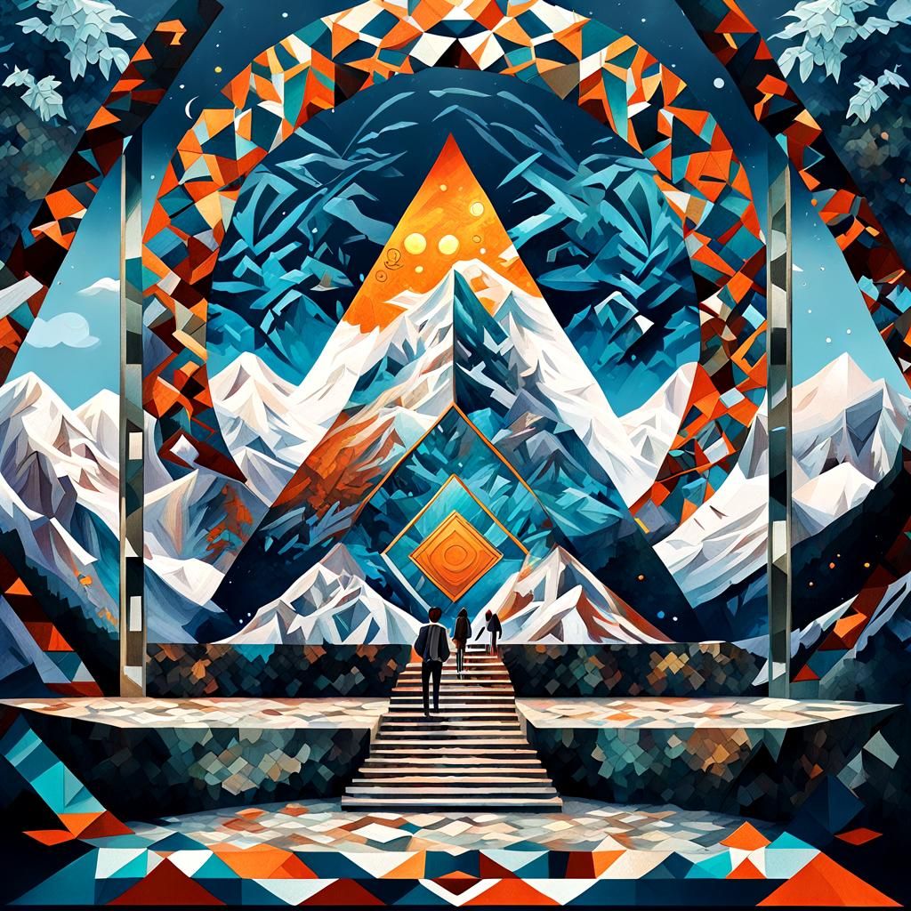 Mystical High School in Dreamlike Fantasy Art