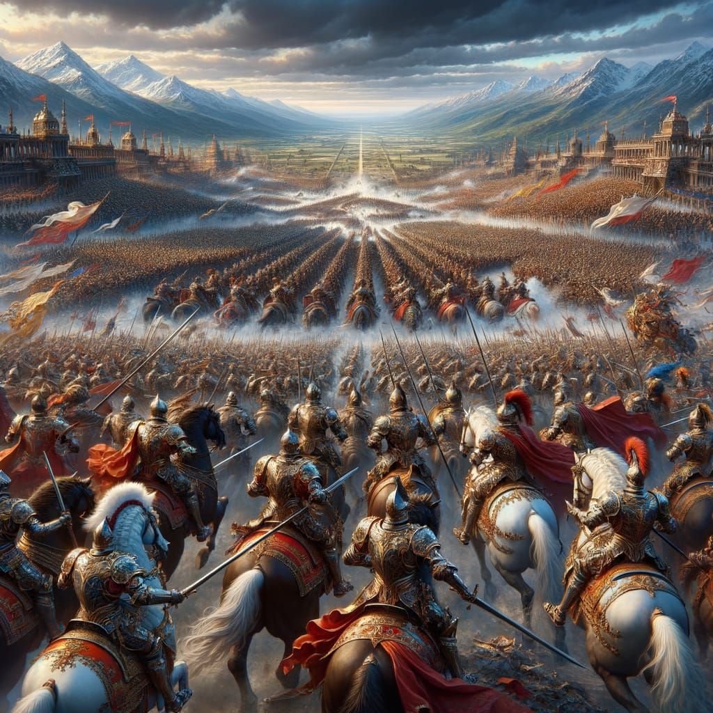 Baroque Warriors Advance on Epic Battlefield