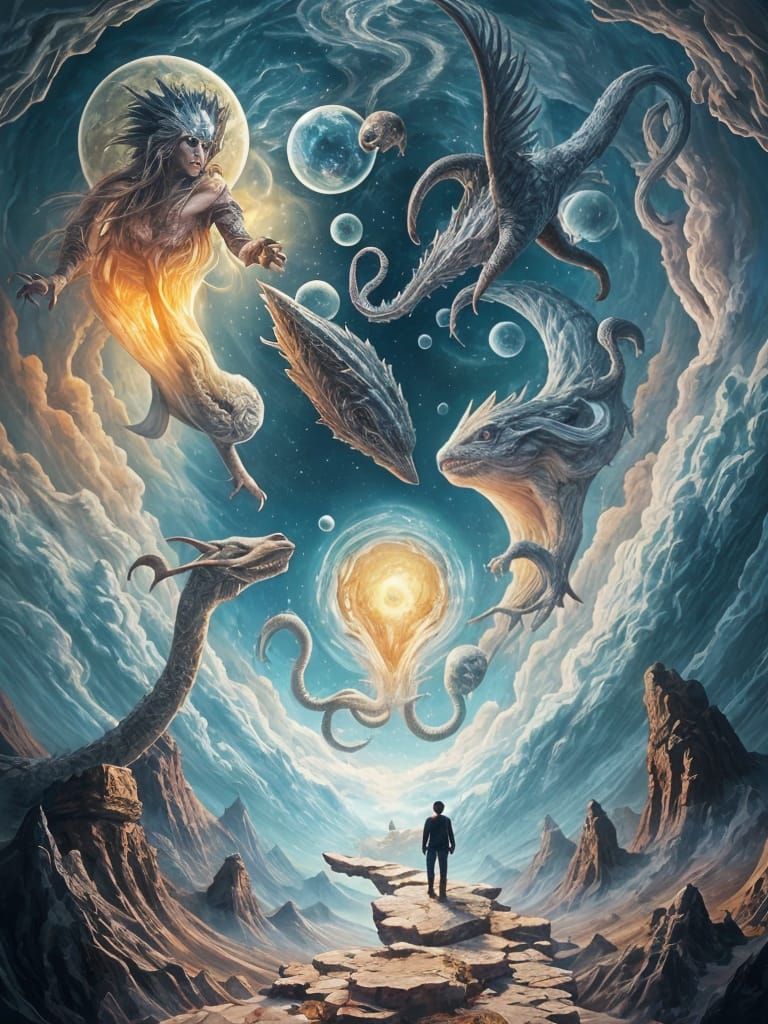 Surreal Dreamscape: A Mystical Realm of Color and Light