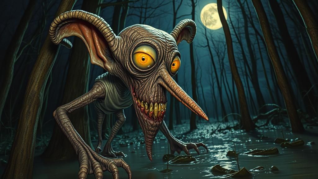 Sinister Swamp Imp Captured on Trail Camera