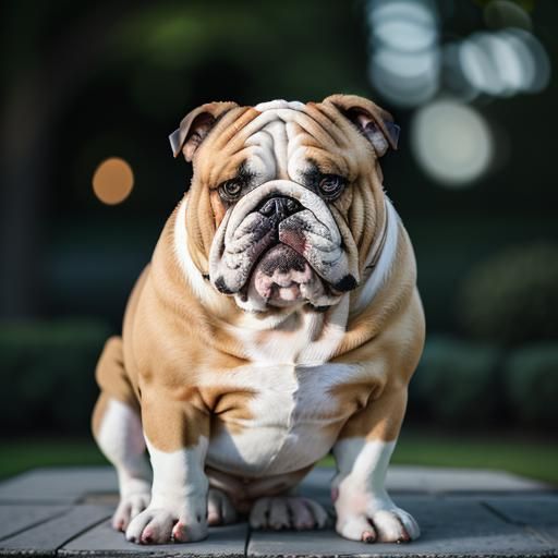 Elegant Bulldog Portrait in Professional Photography Style
