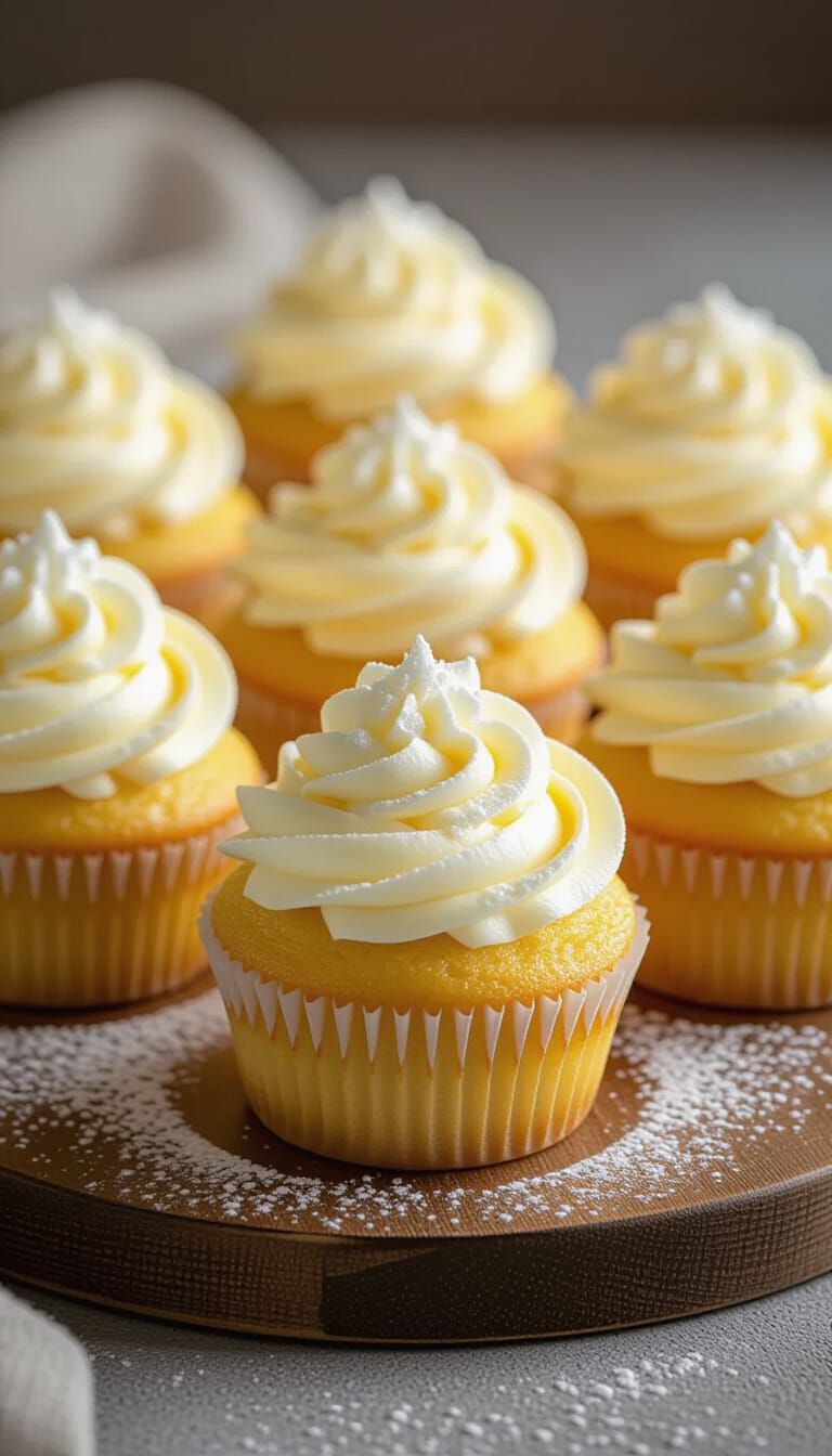Fresh Lemon Cupcakes with Creamy Icing
