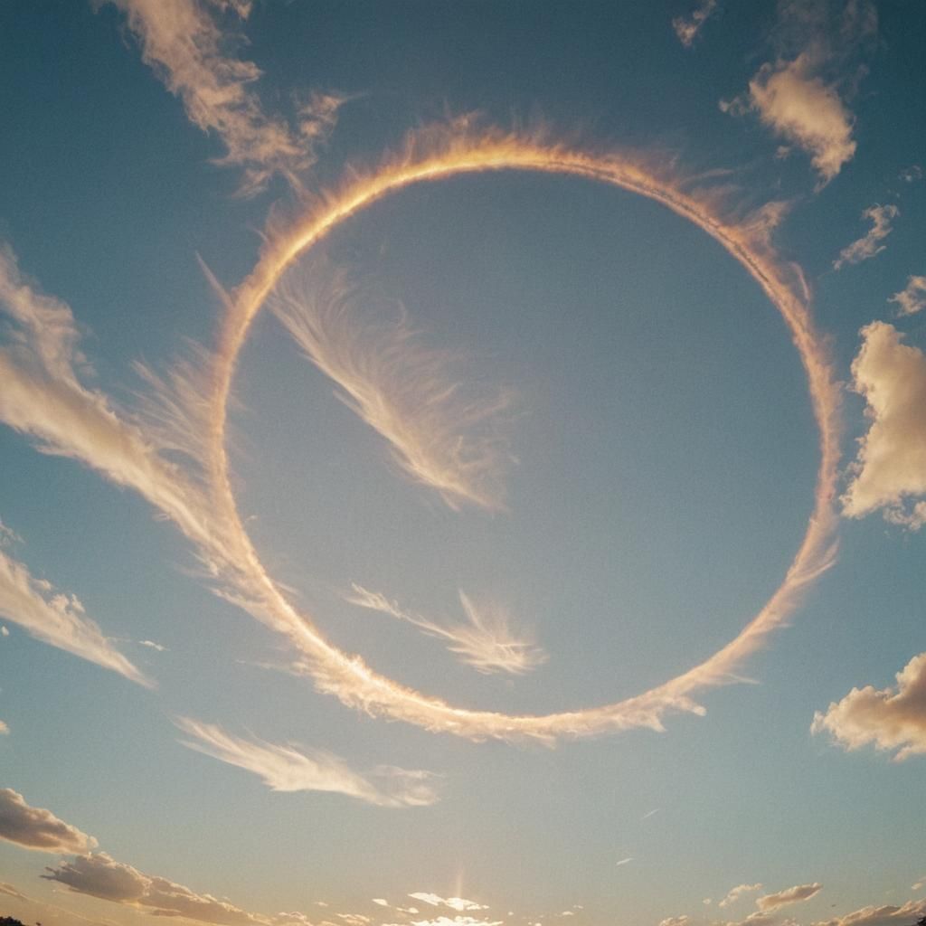 Breathtaking Sun Halo with Luminous Circle