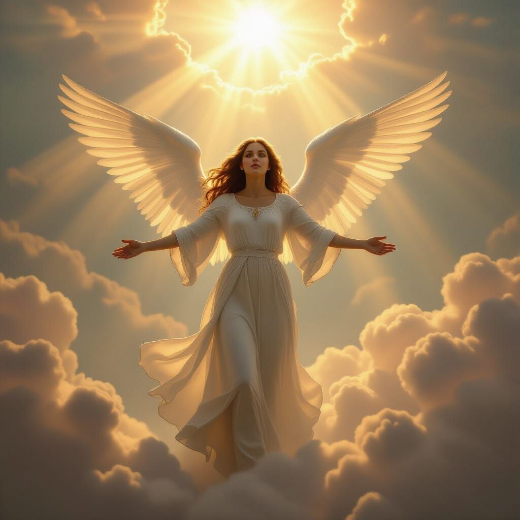 Angelic Figure Bathed in Divine Light