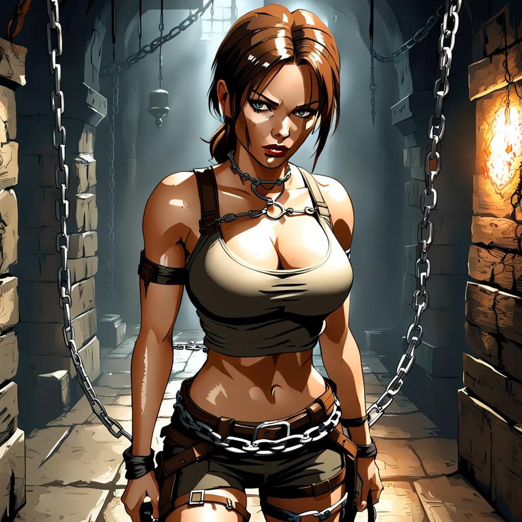 Captive Adventurer in a Dungeon