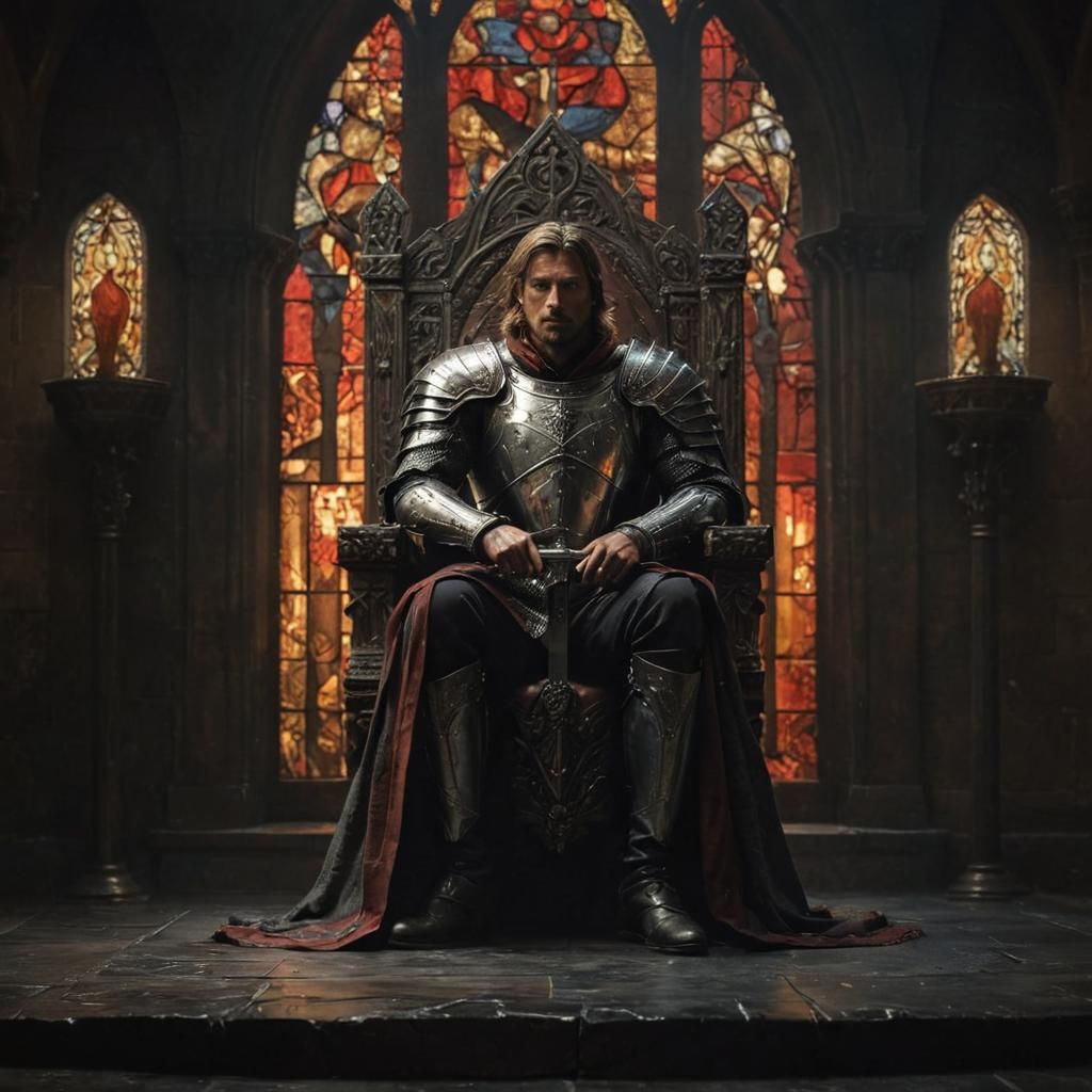 Kingslayer: Medieval Heroic Oil Painting