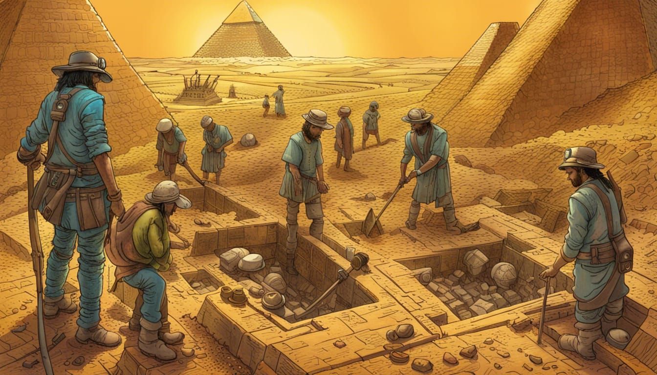 Archaeological Dig Site In Egypt