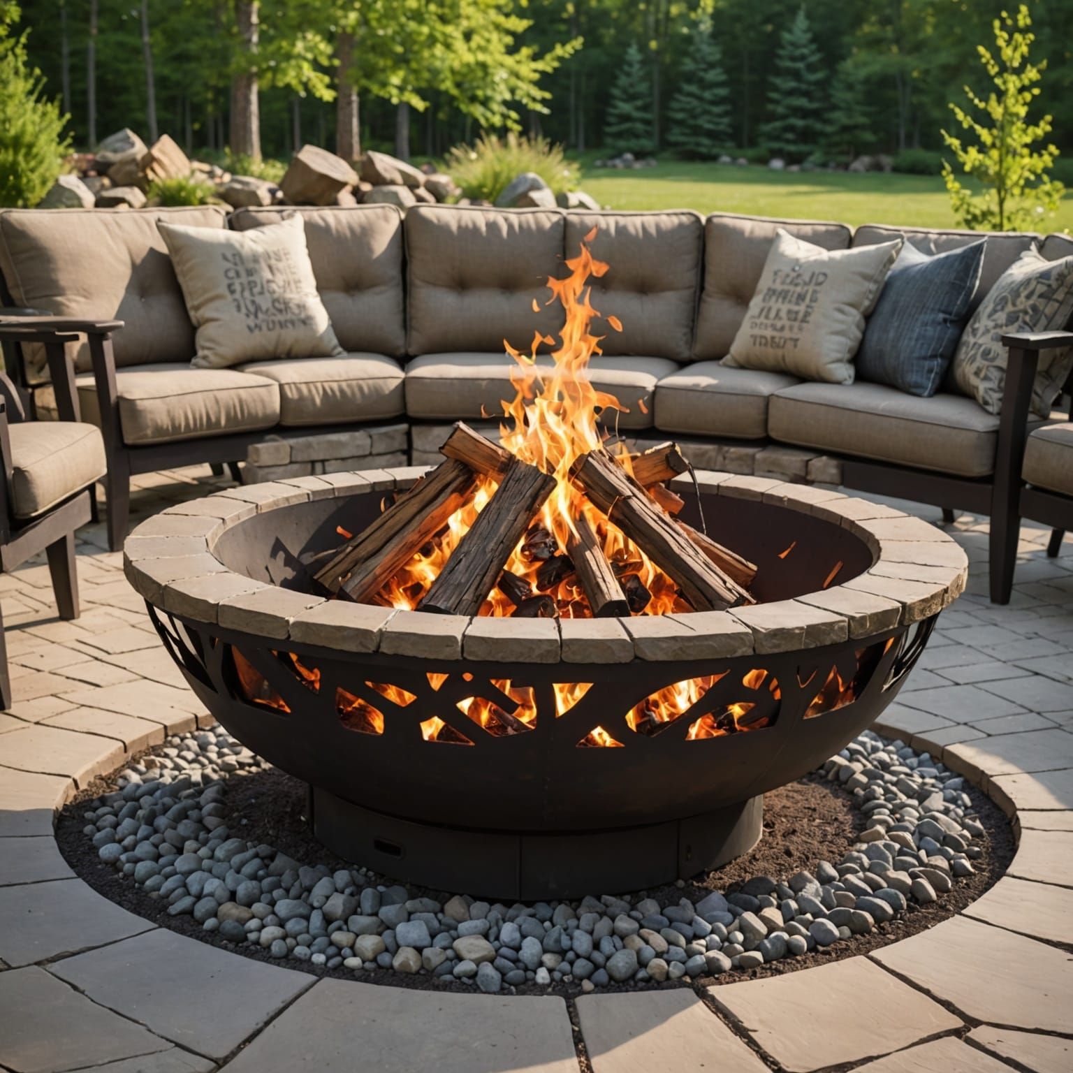 Cozy Campfire Night in Whimsical Storybook Style