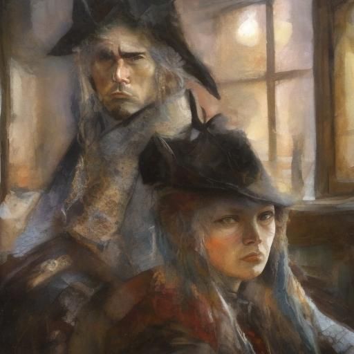 Family Portrait with Filigree and Sfumato Effects