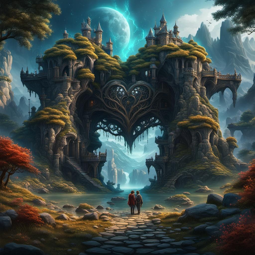 Fantastical True Love in Detailed Matte Painting