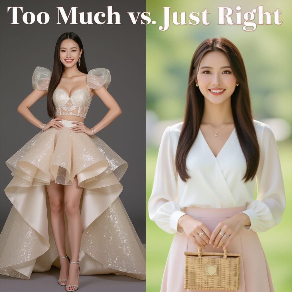 Fashion Lookbook: Too Much vs Just Right Style Comparison