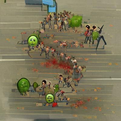 Zombie Apocalypse in a Ruined City