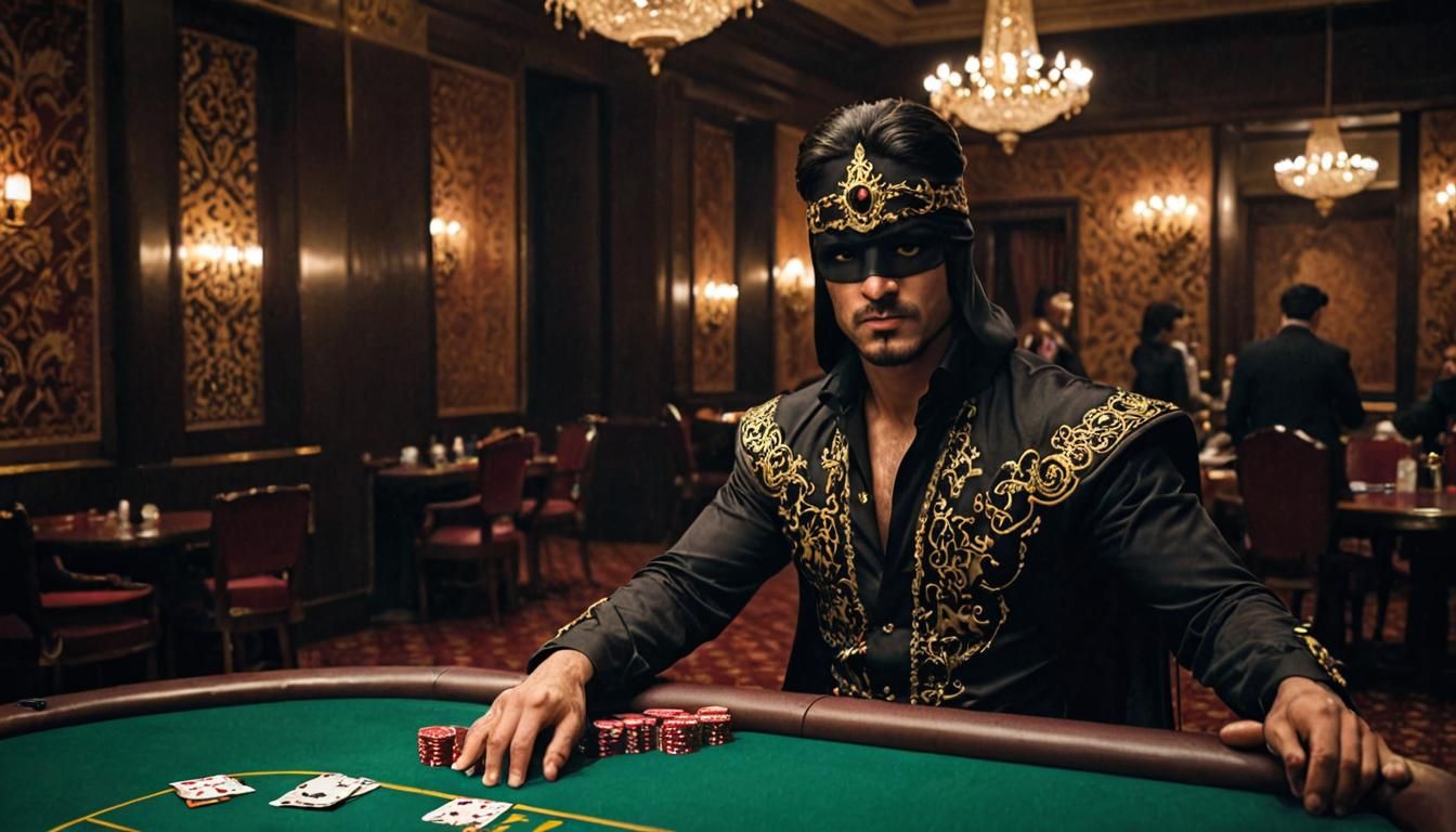 Persian Superhero at Royal Casino as Fashion Model