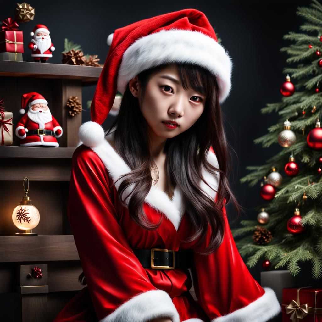 Naughty Santa: A Realistic Low-Key Photo