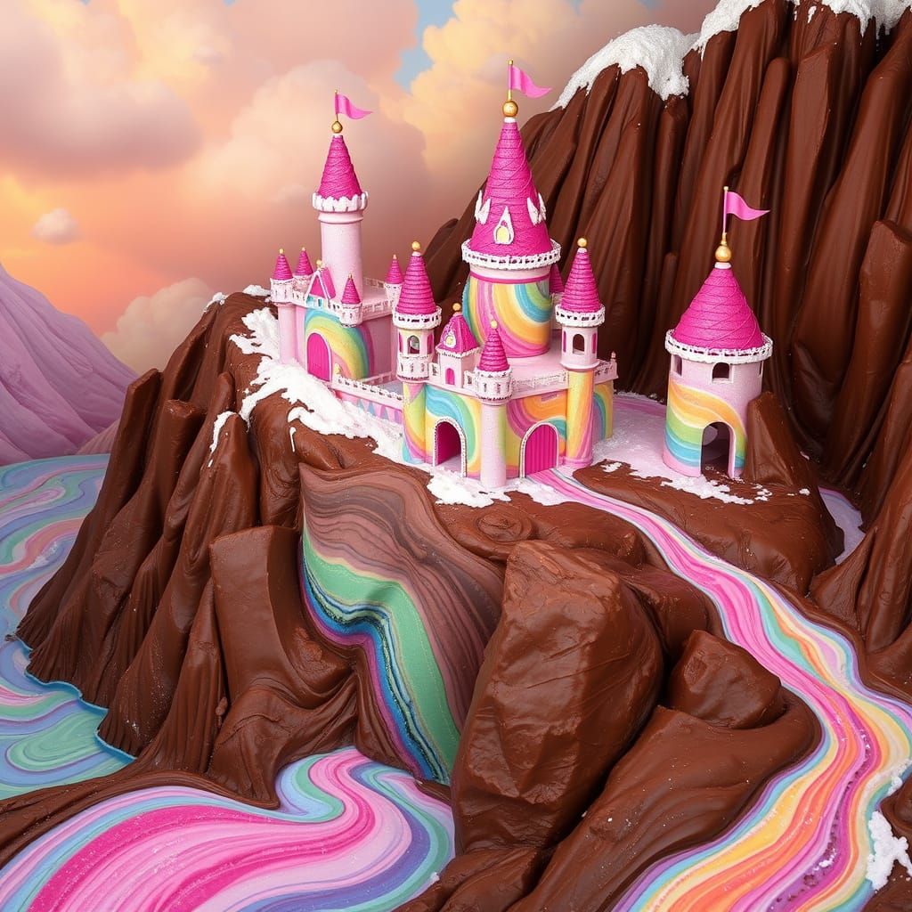 Whimsical Ice Cream Castles and Fudge Cliffs
