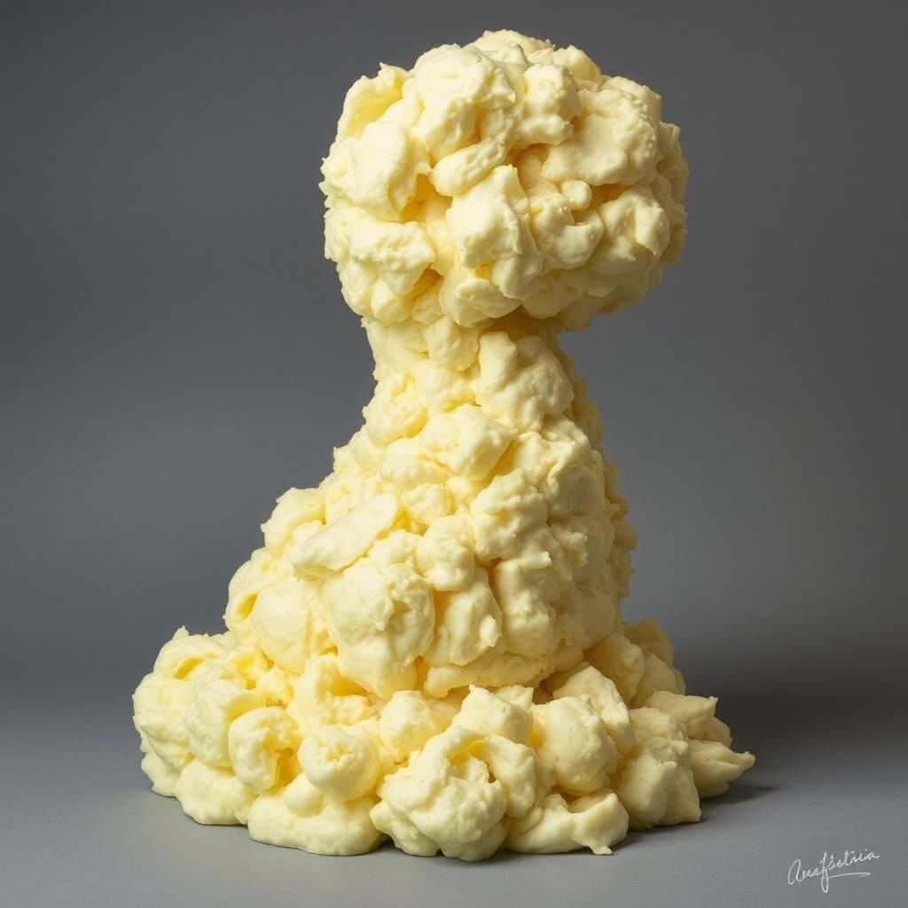 Mashed Potato Sculpture: An AI Art Creation