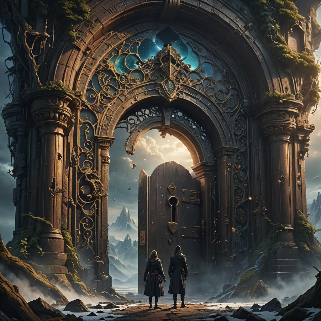 Epic Keyhole Freedom: A Digital Matte Painting