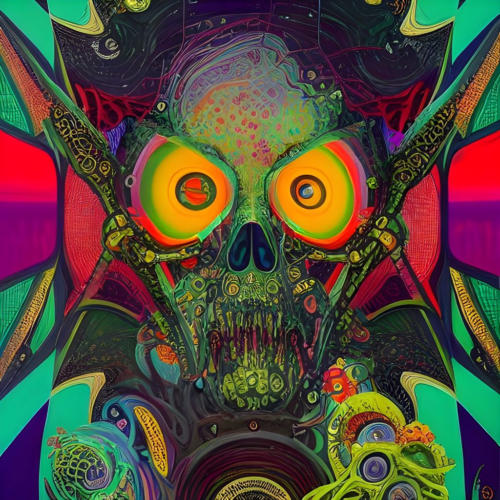 Sci-Fi Horror Artwork: Hyperdetailed and Complex