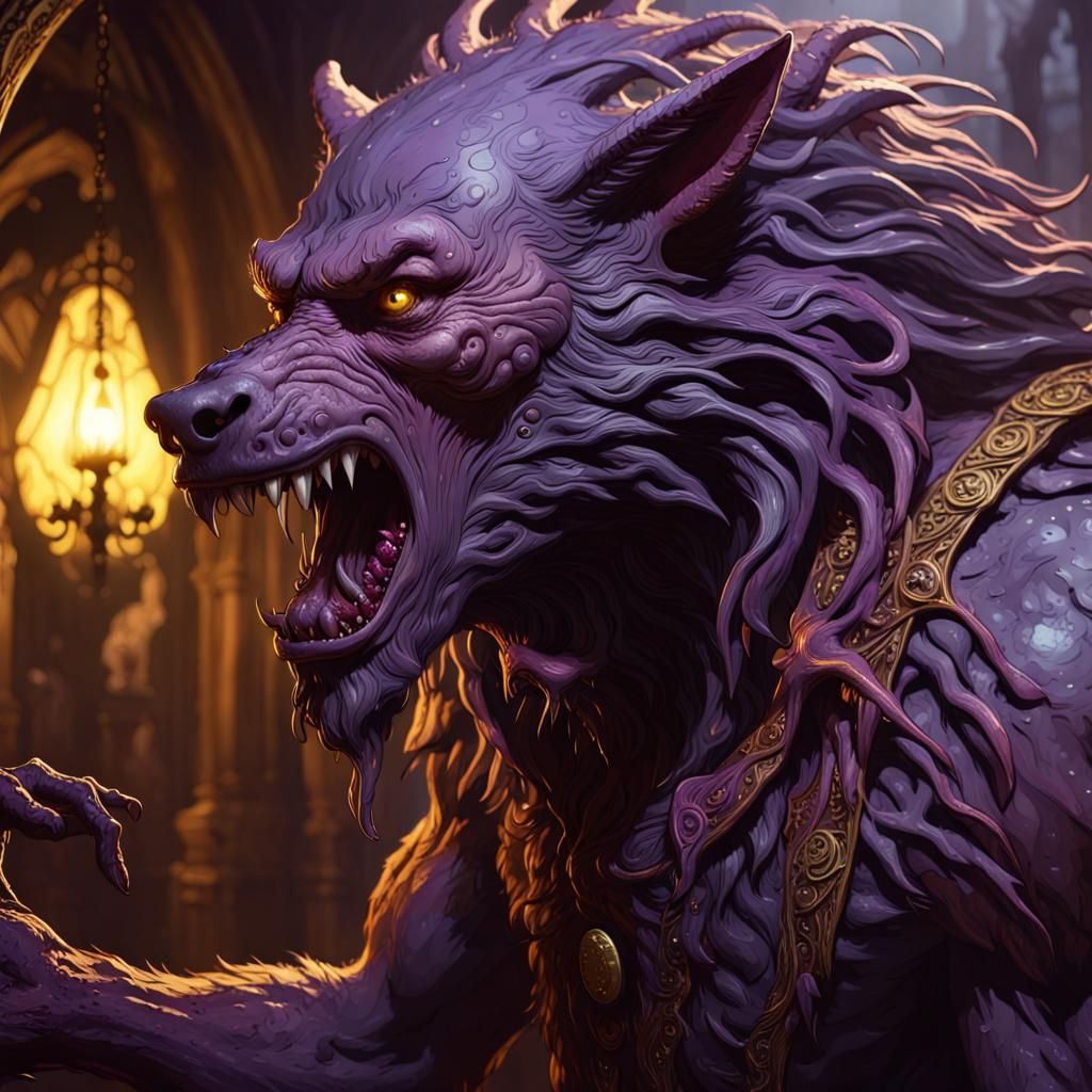 Lovecraftian Werewolf Dark Fantasy Concept Art