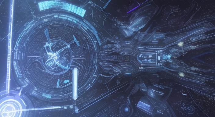 Electronic Universe with Circuit Board Design and Nebulae