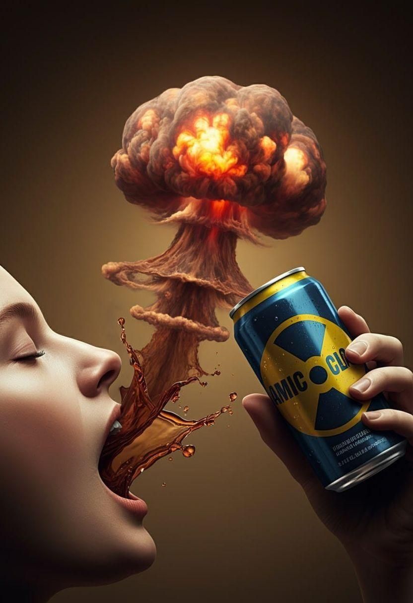 Surreal Explosion from a Human Mouth on Brown