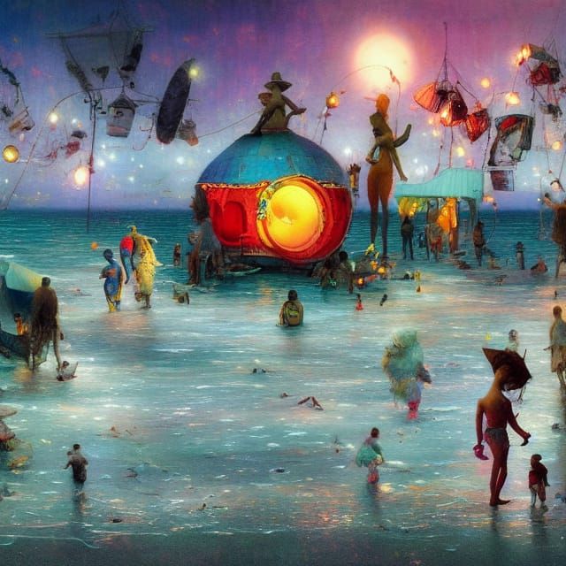 Night View of Maine Beach Carnival