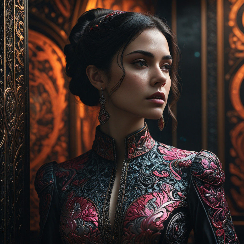 Feminine Fury Unveiled in Art Nouveau Splendor