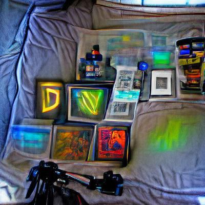 Geometric Fauvism with Neon and Film Noir Elements