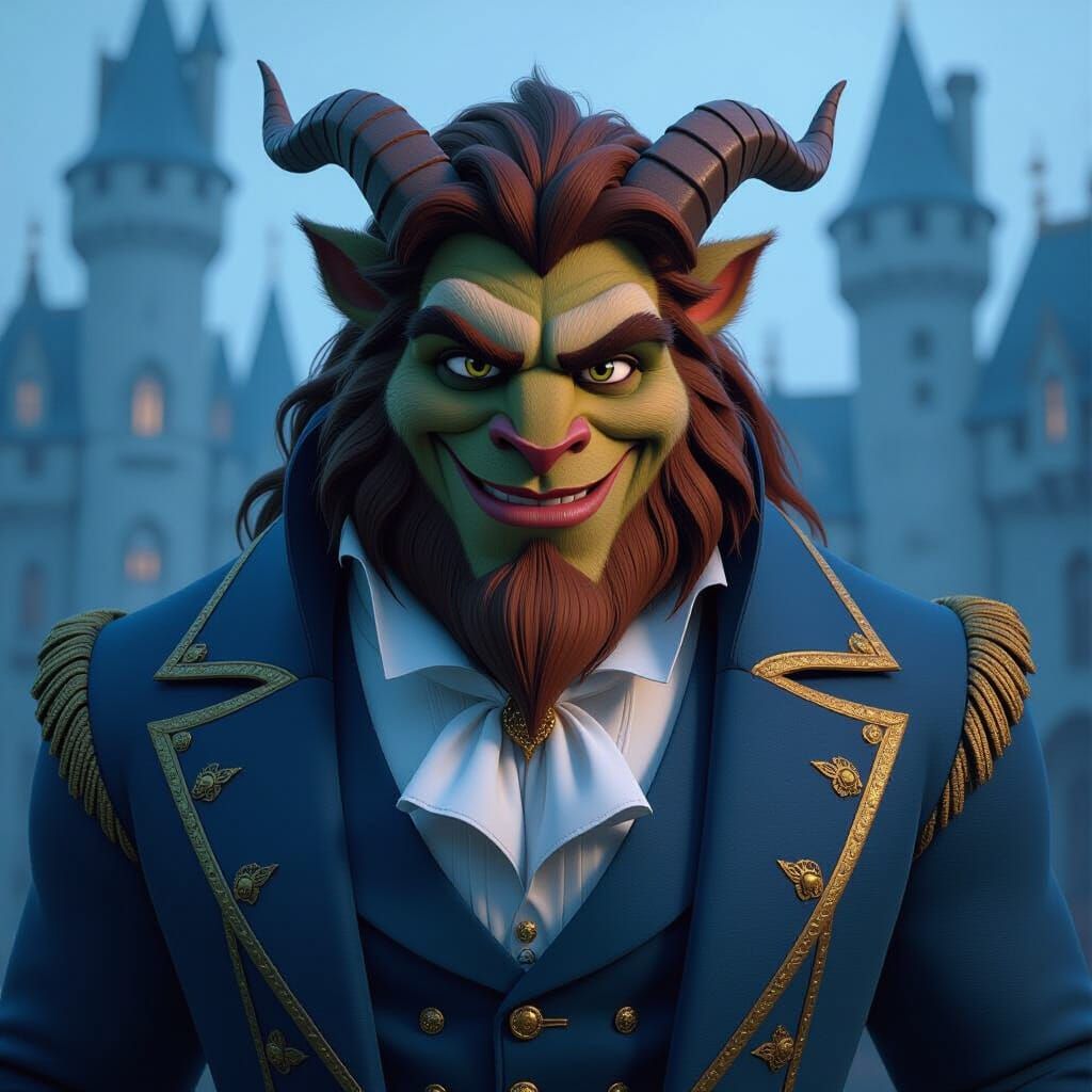 The Beast in Regal Suit, Disney 3D Comic Style