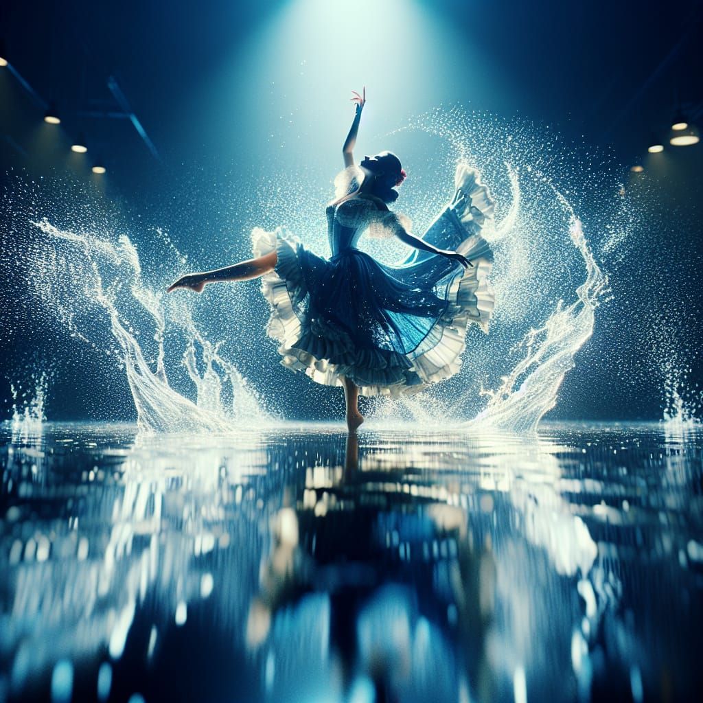 Graceful Dancer in a Magical Pool