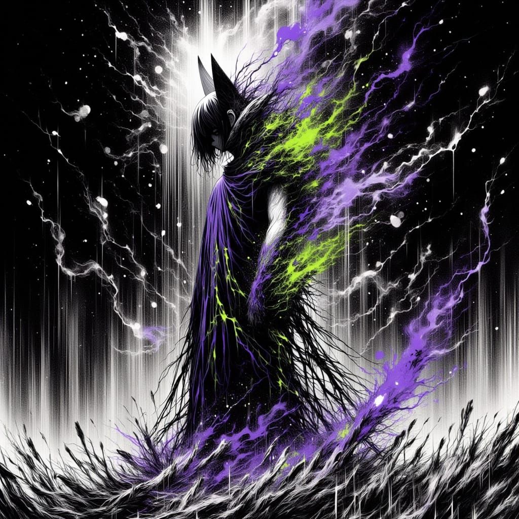 Fractured Mecha in Dark Sci-Fi Landscape