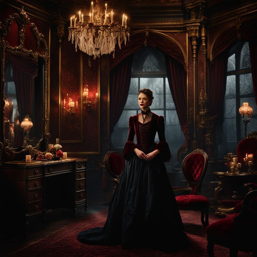 Melissa Benoist as Vampire in Victorian Portrait
