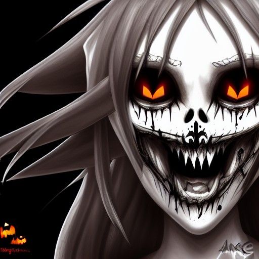 Jack-o'-Lantern Zombie Girl Character Concept Art