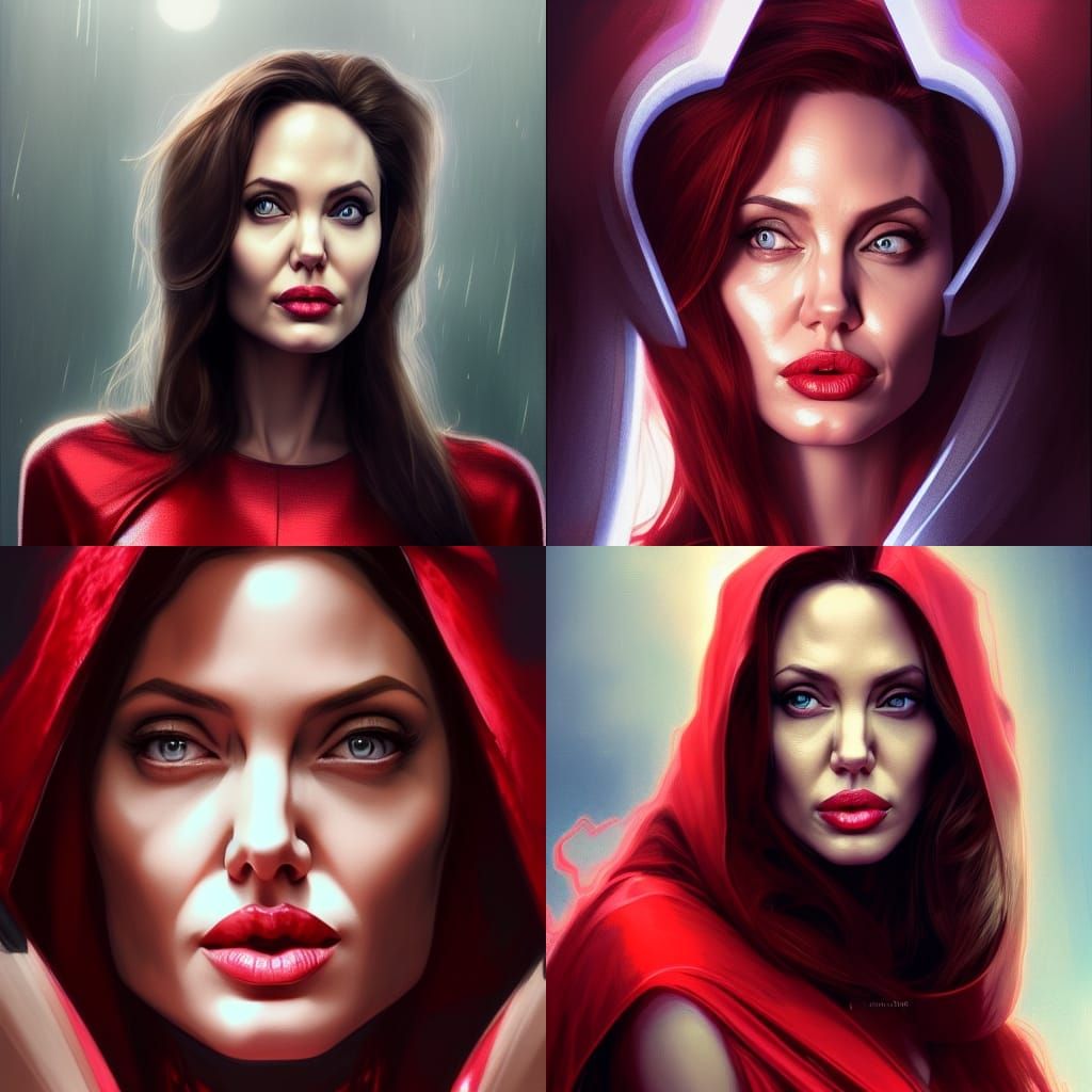 Hyperdetailed Portrait of a Scarlet Witch Character