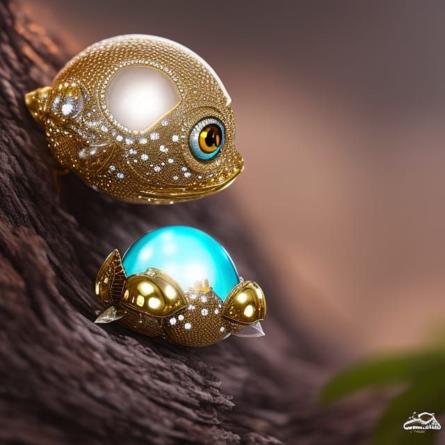 Gold-Pearl Pufferfish