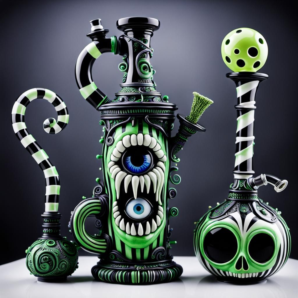 Intricate Bong Design Inspired by Beetlejuice