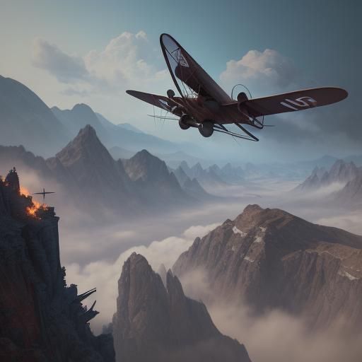 World War 1 Planes in Mountain Dogfight