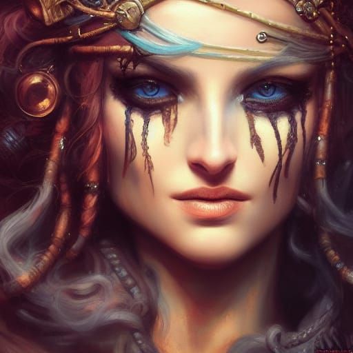 Pirate Goddess Portrait with Cinematic Lighting