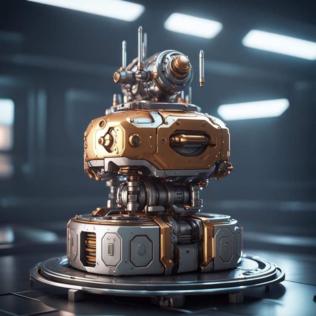 Futuristic Sci-Fi Cake with Intricate Mech Details